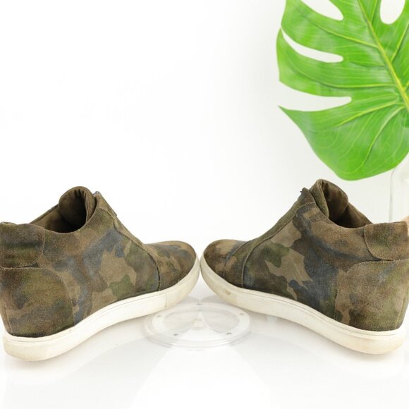 Blondo Womens Glenda Boot Size 9 Waterproof Camo Green Suede Hidden Wedge Heel - Picture 8 of 12